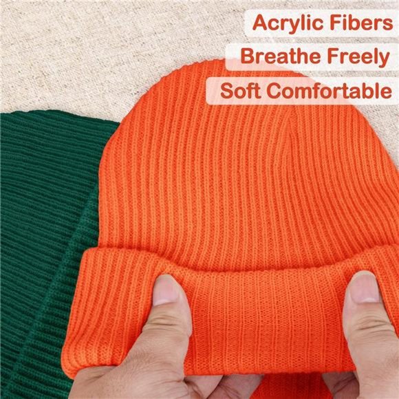 4 Pack Unisex Beanie Hats Winter Slouchy Beanies main image 5